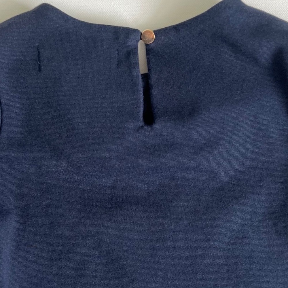 Hope & Henry Girls Navy Blue Quilted Dress with Elbow Patches Size 4 - Picture 5 of 8